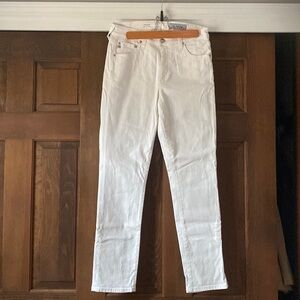 AG Adriano Goldschmied the Mari high rise straight chalk denim 30 r worn once